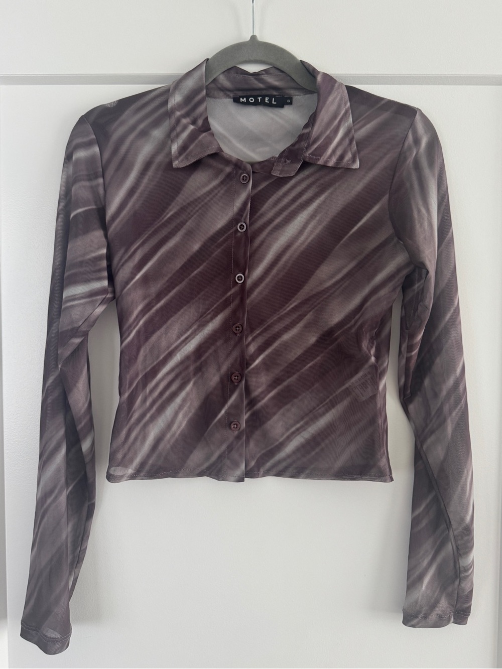 Motel Rocks Mesh Button Down Top